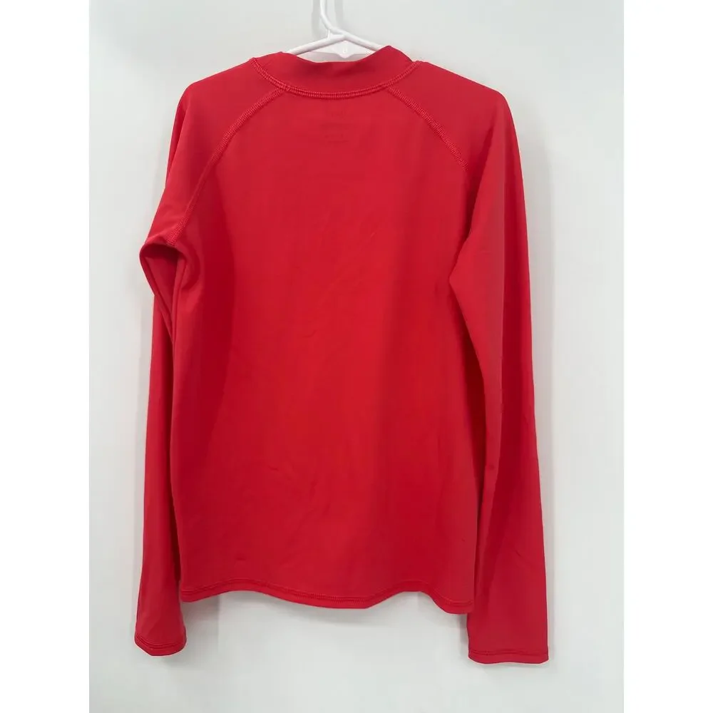 QUINCE Long Sleeve Rash Guard Size 10 Tangerine Orange UPF 50+ Sun Protection